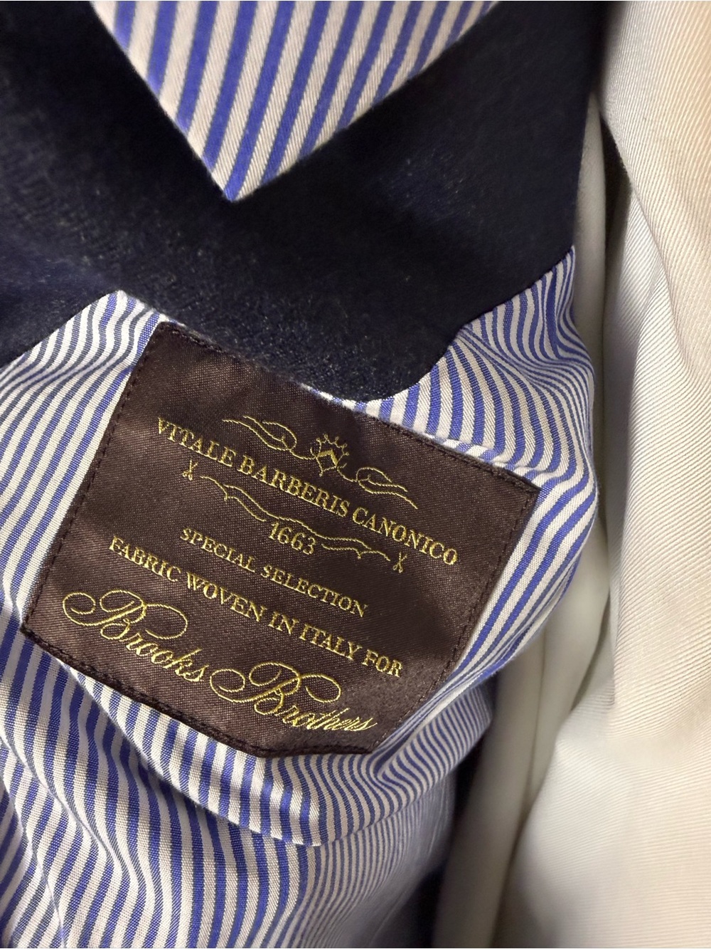 Brooks Brothers 46R Regent VBC Wool Rowing Blazer Suit 40x30 - Picture 6 of 14